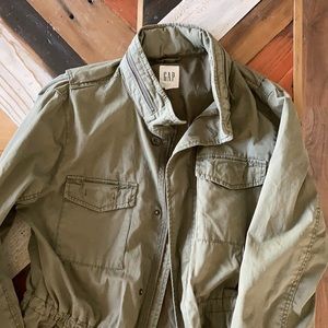 Gap olive green military field jacket.